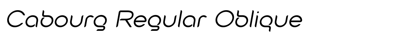 Cabourg Regular Oblique